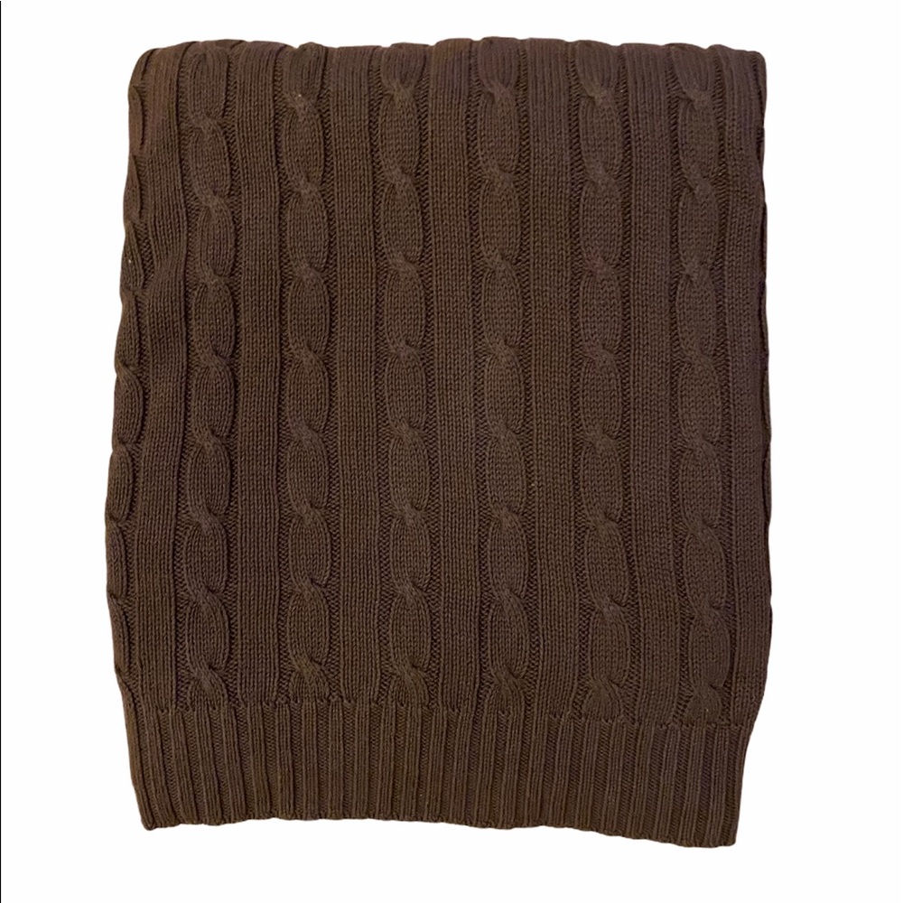 Lauren, Ralph Lauren Cabled Brown Throw Bl…